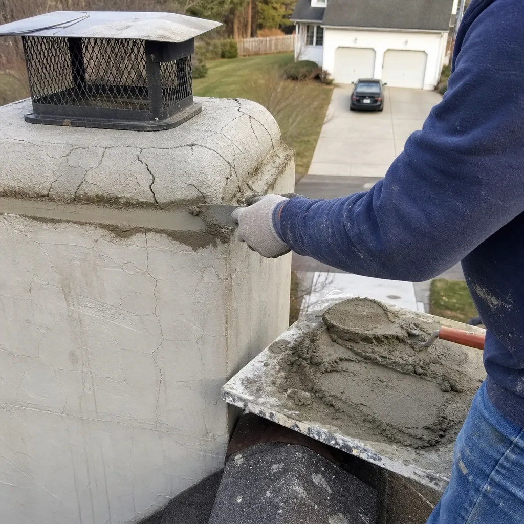 Chimney Cap & Crown Installation